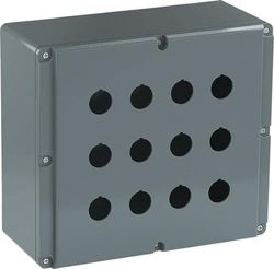 ABB Modular Metal 12 - Caja de pulsador (aluminio, gris)