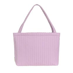 LÄSSIG Bolso cambiador shopper con fijación para cochecito/Casual MIX Shopper Cotton lavender