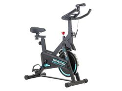 Hometrainer met lcd-display, verstelbaar zadel, progressieve weerstand, verstelbaar stuur, transportwielen