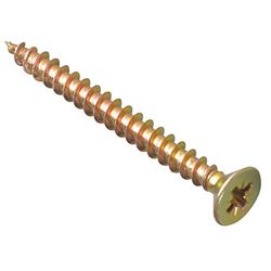 ForgeFix Multi-purpose Single Thread Screws | 5,0 x 55 mm, zinco amarelo assivado, Box 200
