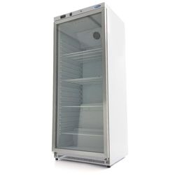 Maxima Réfrigérateur 600 L Blanc avec Porte Vitrée - 4 Grilles Ajustables - Réfrigération Restauration - Professionnel