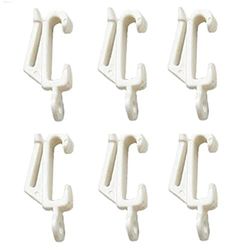 Merriway BH03640 (15 Pcs) Curtain Track Rail Gliders Hooks To Fit White Harrison Drape Track - Pack of 15 Pieces
