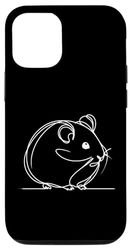 iPhone 15 Line Art Drawing Artwork Roborovski Hamster Pet Rodent Case