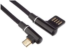 KABELIX Unisex - Adult A Micro USB Charging Cable, Black, 80cm