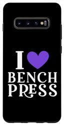 Custodia per Galaxy S10+ Divertente allenamento in palestra I Love Benchpress