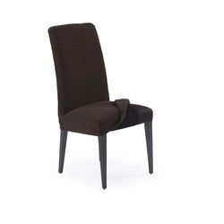 FAVERTI® Novel Lot de 2 Housses de Chaise de Salle à Manger Super élastiques avec Dossier Marron Protecteur de qualité en Tissu Jacquard Toucher Coton