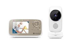 Motorola Baby mbp483-g Motorola MBP 483-Baby Monitor con Telecamera Schermo a Colori e connessione a infrarossi-Bianco, 1 Unità 2.8"
