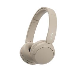 Sony WH-CH520 trådlösa Bluetooth-hörlurar - upp till 50 timmars batteritid med snabbladdning, On-ear-stil - Beige