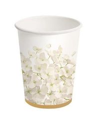 Papieren bekers 250 ml hortensia 8 stuks