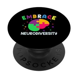 Embrasser la neurodiversité autisme PopSockets PopGrip Interchangeable