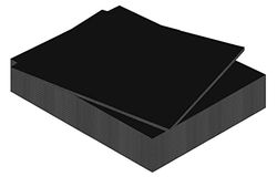 Kangaro Fogli di schiuma di colore nero, 50 x 70 cm, 5 mm, confezione da 15 pezzi, per artigianato, presentazione, modellismo, passepartout