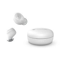 Motorola Sound Moto Buds 150, Auricolari Wireless, Bluetooth, Resistente all'Acqua e al Sudore, Touch e Controllo Vocale, 18 Ore di Riproduzione, Bianco, Normale