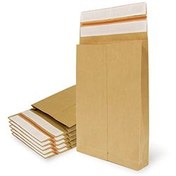 Enveloppes en papier kraft avec double bande de silicone de 3 soufflets pour l'expédition et l'emballage. Sacs en papier pour envoyer des vêtements, des accessoires, etc. - Ofituria