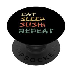 Comer Dormir Sushi Repite Sushi Divertido PopSockets PopGrip Intercambiable