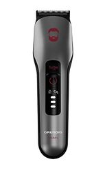 GRUNDIG ProClub MC 8030 - Tagliacapelli e barba con sensore BeardCare, tecnologia Titanium Blades, 2 pettini per lunghezze di taglio diverse, lunga durata, Wet & Dry, cromato scuro opaco/rosso