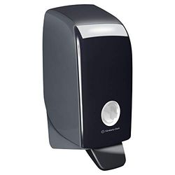Distributeur de solution lavante pour les mains Aquarius 7173 - 1 x distributeur de solution lavante pour les mains noir à fixation murale (adapté aux recharges de 1 litre)