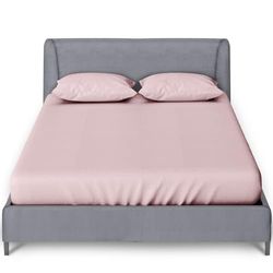 GC GAVENO CAVAILIA Sábanas bajeras de percal tamaño Super King, Ropa de Cama teñida Lisa, sábana de polialgodón Antiarrugas, no Necesita Planchado, Color Rosa