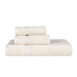 Superior Collection 100% Premium Long-Staple Combed Cotton 3-Piece Towel Set, Ivory