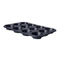 Excelsa Backform muffin 12 delar, stål, svart