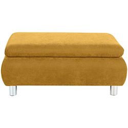 Max Winzer® kruk Terrence, maïs (geel), velours stof, modern, passend bij de sofa Terrence, 90 x 60 x 43 cm