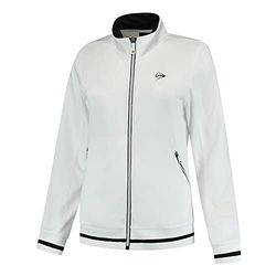 Dunlop Dames Club Dames Gebreide Jas Tennis Shirt, Wit, L, wit, L