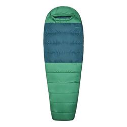 Marmot Lost Coast 30 Long, Saco de dormir tipo momia para adulto, relleno de pluma de 600+, ligero y cálido, plegable, 198 cm, hasta -21°, Clover/Dark Jungle, 198 cm