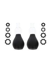 Pinzas marca TABOOM Nipple Enlargers with 8 Rings Black