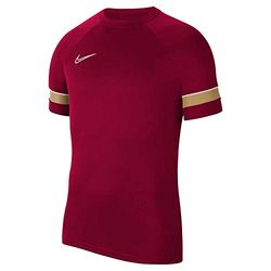 Nike T-shirt d'entraînement Academy 21, Homme, T-shirt, CW6101-677, Rouge/blanc/or jersey, xl