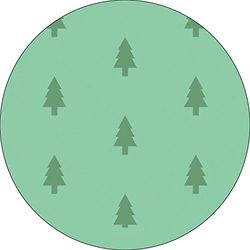 Bonateks, Tappetino per mouse rotondo con stampa digitale, base antiscivolo, per ufficio e casa, diametro: 22 cm
