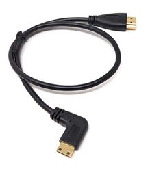 System-S HDMI till mini HDMI-kabel vinkelkontakt 90 graders vinklad 90° vinkel 45 cm
