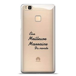 ZOKKO Etui Huawei P9 Lite Voted World's Best Marraine - Miękkie przezroczyste czarny tusz