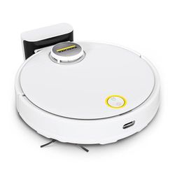 Kärcher RCV 3 Robot Vacuum Cleaner with Wiping Function, Smart App Control, LiDAR Laser Navigation, Mapping, Room and Obstacle Detection, 2500 Pa, 120 min Running Time, for Hard Floors and Carpets,