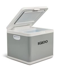 IGLOO IH45 Hybrid Compressor-koelbox, vriesbox, 43 liter, 12 V en 230 V, mini-koelkast voor auto, reismobiel en camping, grijs