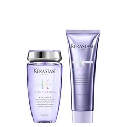 Kérastase, Blond Absolu, Routine Riparatrice, Per Capelli Danneggiati, Biondi Decolorati & Sensibilizzati, Con Acido Ialuronico, Shampoo Bain Lumière + Balsamo Cicaflash