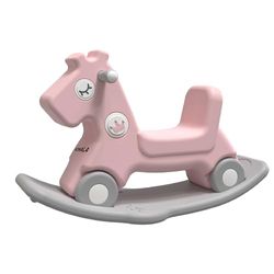 Devessport Caballito Balancín Kohala Baby 3 en 1 Balancín Unicornio Deslizante y Plataforma de Equilibrio Mecedor con 4 Ruedas para Niños de 18 a 72 Meses
