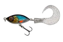 Abu Garcia Svartzonker McMio Señuelo para Lucio y Musky - Jerkbait Flotante para Depredadores de Agua Dulce - Ideal para Lucio, Musky, Zander y Perca - Diseño 3D Realista, Blue Sunrise 14 cm