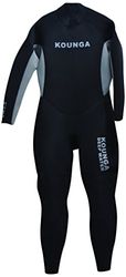 Kounga DW3.2 Pro Neoprene Surfing Full 3/2 Combinaison de plongée Enfant, Black/Silver, x-Large