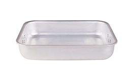 Pentole Agnelli Linea Alluminio Professionale Rostiera Rettangolare, Argento, 60 x 40 cm