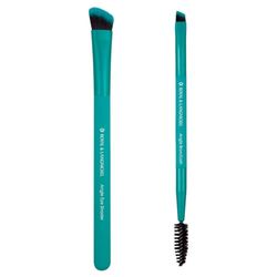 MODA Royal & Langnickel Lot de 2 pinceaux de maquillage pour pinceaux de maquillage avec ombreur d'angle et double angle et cils Bleu sarcelle