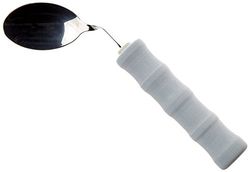 Homecraft Lightweight Foam Handled Cutlery, Angled, Spoon, Right, (Eligible for VAT relief in the UK) Fork for Limited Wrist Movement, Independent Self-Feeding Utensil for Arthritis, Elderly, Disabled