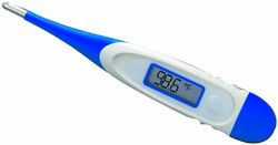 ADC snel afleesbare digitale staafthermometer met flexibele punt. Rectale/orale temperatuurmeting, Adtemp 415FL,all,Blauw-Wit