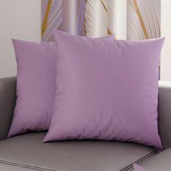 PETTI Artigiani Italiani - Ett par örngott 60 x 60 cm i mikrofiber, örngott för sovrum, soffa, set med 2 örngott, enfärgad grå, 100% tillverkad i Italien