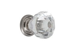 Meister Pomo para móveis 30 mm de diâmetro, acabamento em aço inoxidável, transparente, 101011