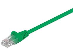 Goobay 68440 CAT 6 - Cable de enlace, U/UTP, color verde, 1 m