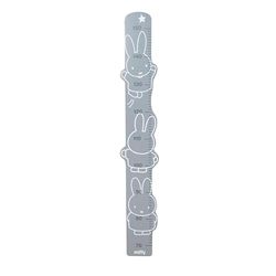 roba Toise Murale en Bois pour Enfant "miffy®" - Toise à Suspendre - Échelle de 70 à 150 cm - Gris/Motif Lapin