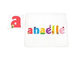 Little helper deken met Coaster illustratieve stijl bont met de naam meisjesnaam Anaelle