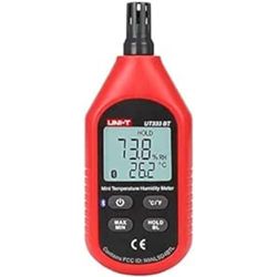 UNI-T UT333BT Mini Metro Temperatura y Humedad con Bluetooth, -10° C-60° C/14°F-140°F, 0% RH-100% RH