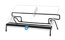 R-Go Flex Read Support de Documents, Porte Document, 6 réglages de Hauteur, Transparente, 453x315x105mm, Acrylique