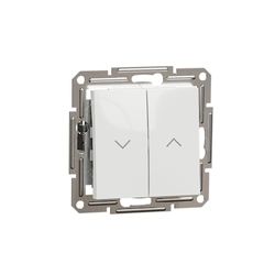 Schneider Electric Asfora EPH1370121D Bouton de volet roulant 10 A-250 V LED encastré, bouton de volet roulant, bornes à enficher, blanc