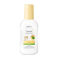 Medipharma Cosmetics - Spray de protección solar y cuidado para niños SPF 50+, para pieles sensibles de los niños, spray resistente al agua, para cara y cuerpo, se absorbe rápidamente, de Medipharma